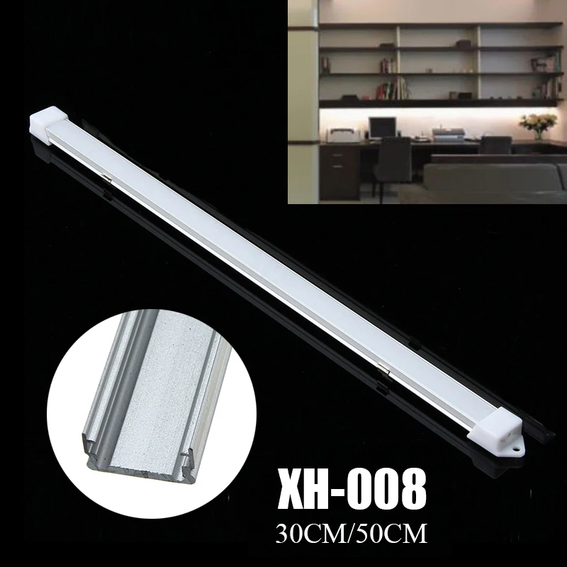 

30/50cm Aluminium Channel Holder Cover Light Accessory for LED Strip Light Bar Cabinet Lamp