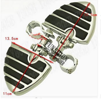 

Universal Chrome Front Left & Right Footrest Foot Pegs For fit Sportster Dyna Wide Glide 30mm-35mm Crash Bar