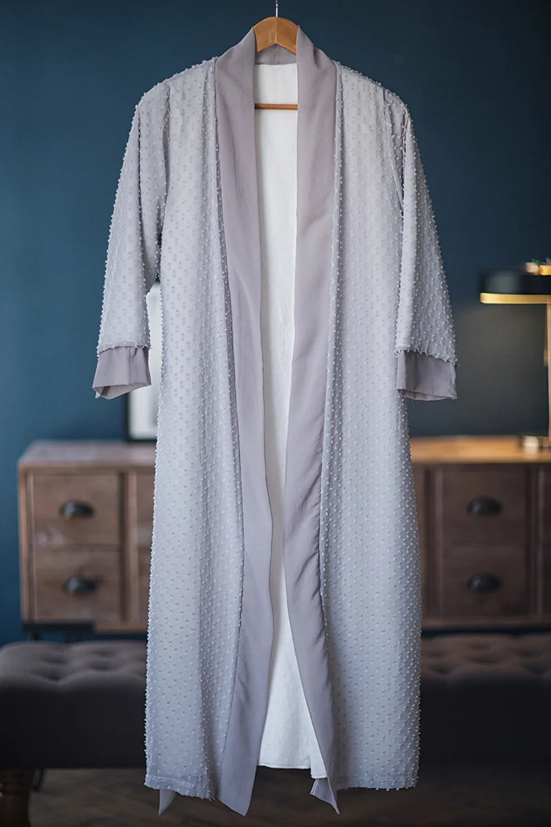 Женская одежда, новинка 2019 года, зимний женский халат высокого качества, двухслойный флисовый Атласный халат с длинным рукавом, утолщенный
