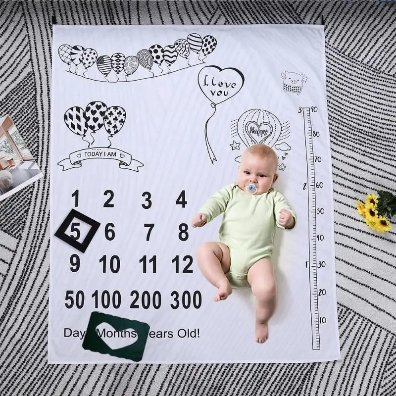 

Cartoon Print Blanket Background Cloth Newborn Baby Photography Props Decor