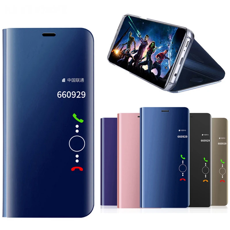 Прозрачный зеркальный чехол для huawei Honor 7A 7C Pro 7 s кожаный 10 9 8 Lite P20 P10 плюс P8 2017