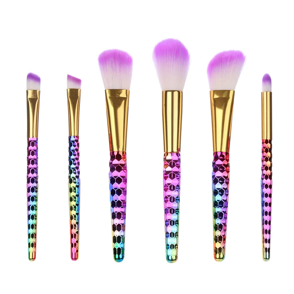 

MAG 6PCS Make Up Foundation Eyebrow Eyeliner Blush Cosmetic Concealer Brushes L510