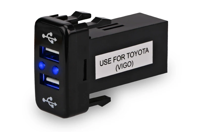 Автомобильный двойной USB аудио-порт зарядного устройства интерфейс светодиодный свет для Toyota Prado 120 серии Toyota Hilux/Vigo Автомобильный двойной USB аудио-порт зарядного устройства интерфейс светодиодный свет для Toyota Prado 120 серии Toyota Hilux/Vigo