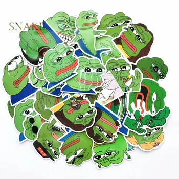

42Pcs/Lot Pepe Sad Funny Car Sticker For Car Laptop Luggage Skateboard Motorcycle Snowboard Phone Decal Toy Stickers gifts
