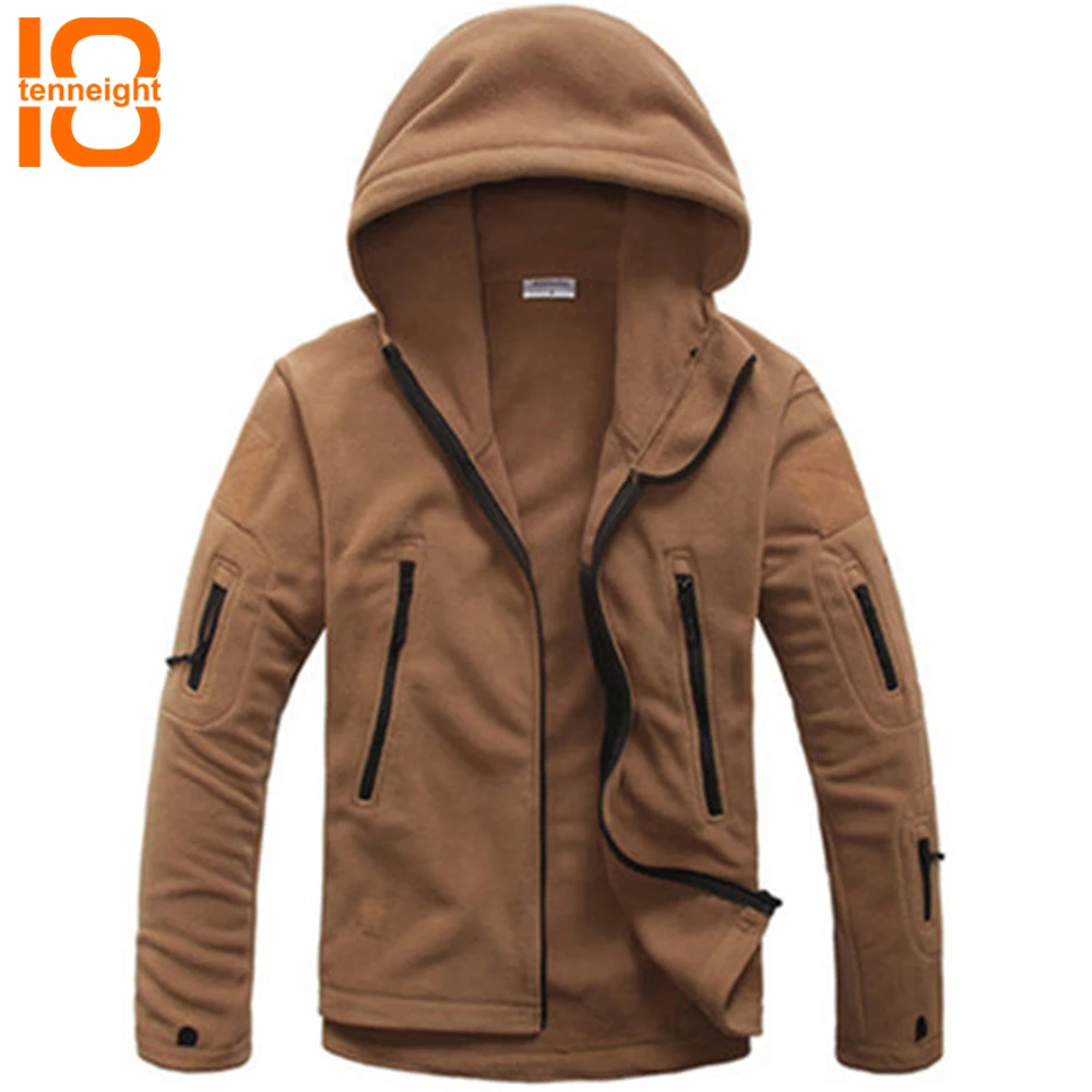 TENNEIGHT Military Tactical Fleece Jacket Men warmth Coat thickening Multiple Pocket Windbreaker Hoodie liner fleece Army Jacket TENNEIGHT Military Tactical Fleece Jacket Men warmth Coat thickening Multiple Pocket Windbreaker Hoodie liner fleece Army Jacket