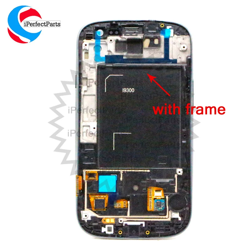 

100% AMOLED LCD For Samsung Galaxy SIII S3 i9300 i9300i i9301 i9301i i9305 LCD Display Touch Screen + frame Digitizer Assembly
