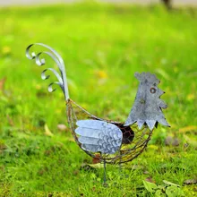 Железный петух садовое украшение наружная кормушка для птиц садовая Статуя Скульптура