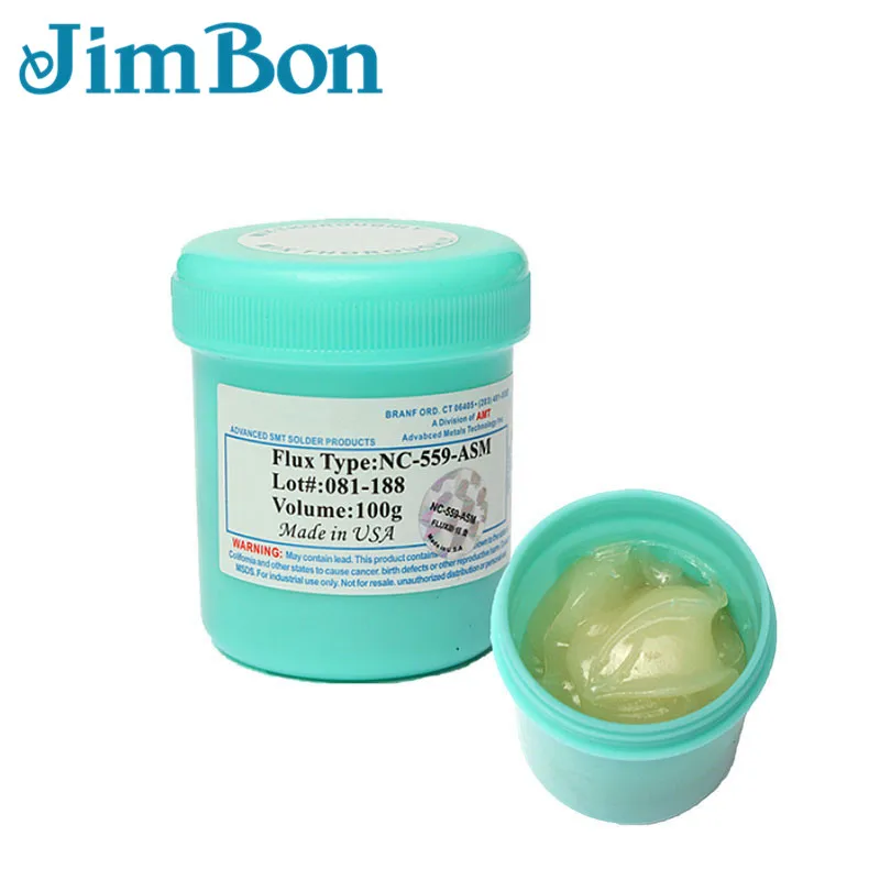 

JimBon NC-559-ASM TPF Flux Anti-Wet No-Clean 100g Cream AMTECH Solder Paste