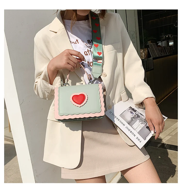 Милая женская портативная квадратная сумка с клапаном, новинка, качественная женская дизайнерская сумка из искусственной кожи, милая сумка через плечо