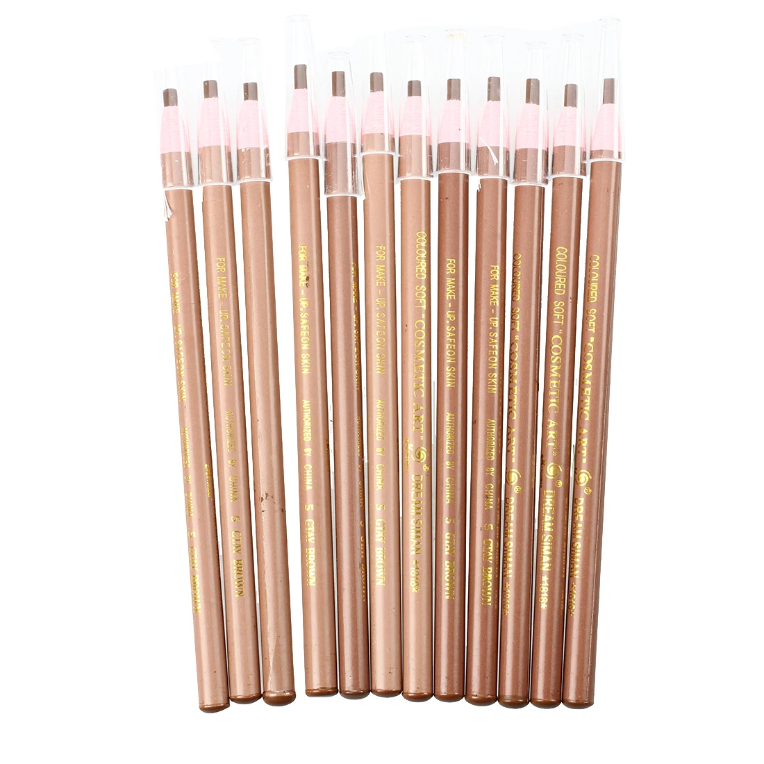 

12 Eyebrow Eye Brow Pencil Makeup Cosmetics Waterproof Longlasting Light Brown