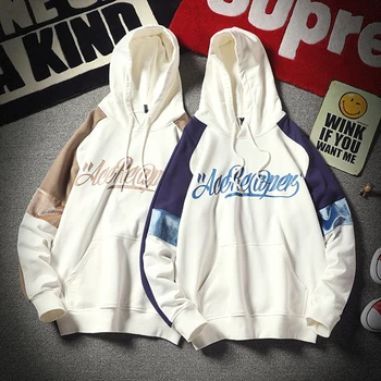 

Casual Simple Winter Cotton Hooded Letter Print Sweatshirts Men Fashion Hoodies Sweatshirt Harajuku Christmas High Street Hoodie
