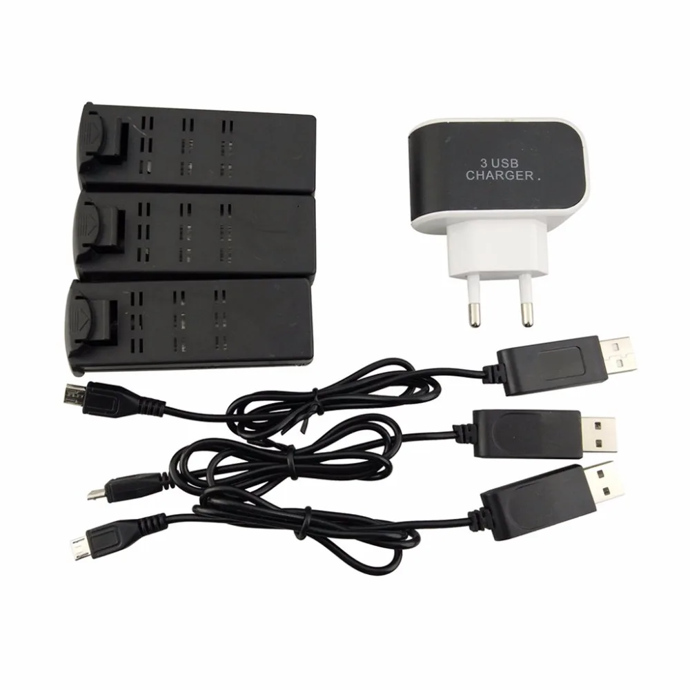 

3PCS 3.7V 800mah battery with USB charging cable with 3-in-1 European standard charging head for YH-19 YH-19HW lithium battery