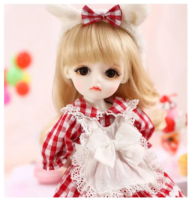 BJD одежда 1/6 для Littlefee или LCC тело хлопок конфеты милое платье красивая кукла наряд OUENEIFS кукла аксессуары