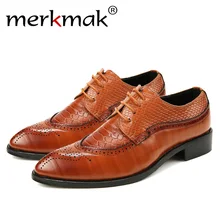 Merkmak 38-48 Fashion Leather shoes Men Dress Shoe Pointed Oxfords Shoes For Men Lace Up Designer Luxury Men Formal Shoes 2018 christia bella fashion luxury pearl designer men shoes black lace up wedding party shoes with metal tip men s oxfords plus size