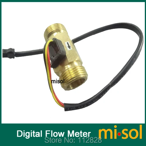 

MISOL 3/4" DN20 Electronic Flow Meter,2-45 L/M Electronic Flow Senor,meter switch