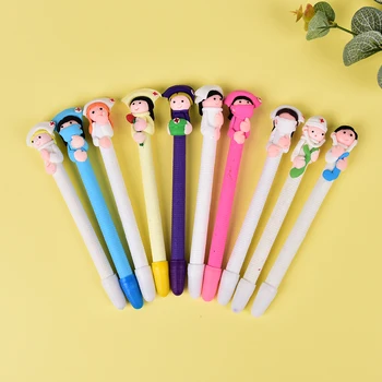 

5pcs/lot Nurse Ballpoint Pen 0.5mm Black Ink Silicone Student / Doctor Office Writing Pen Creative Stationery Gift Kawaii