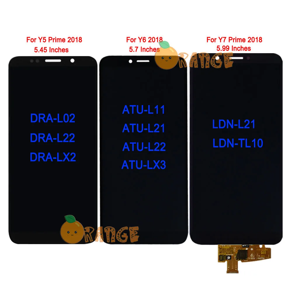 

New LCD Display Monitor Sensor Replacement For Huawei Y5 Prime 2018/Y6 2018/Y7 Prime 2018 Touch Screen Digitizer Assembly