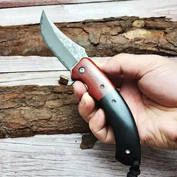 Новый складной нож Ножи карманный тактический выживания дамасский клинок ручной работы Охота спасения инструменты подшипник мяч