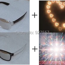 Черные+ прозрачные смешанные цветные очки с эффектом фейерверка серебряные зеркальные очки