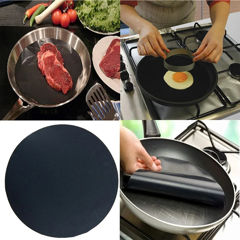 2 шт силиконовые накладки для вок многоразовые высокотемпературные антипригарные поддон для сковороды лайнер инструменты для приготовления пищи Кухонные Принадлежности