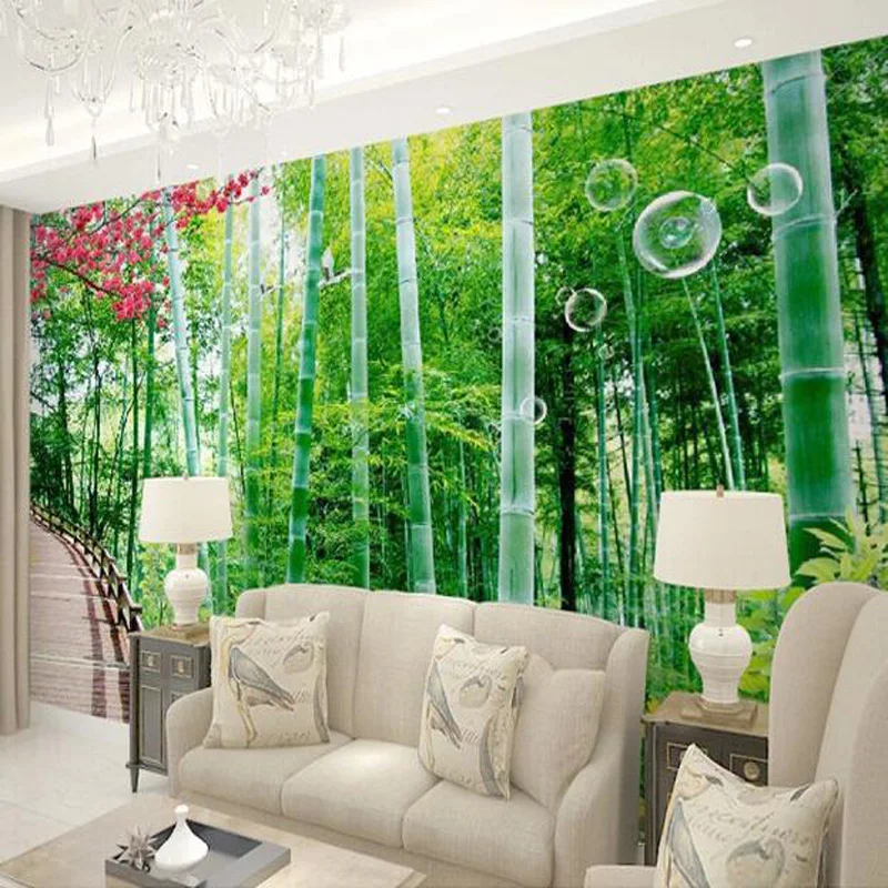 Great wall any size 3D Bamboo forest photo large wallpaper ...