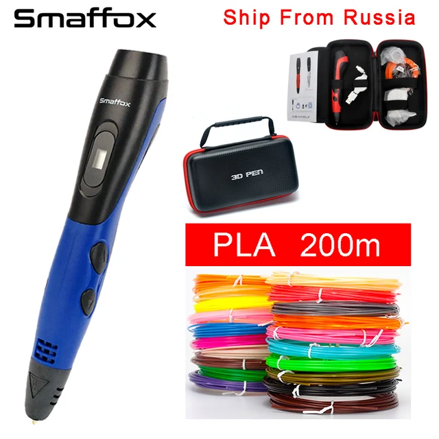 Best Offers original smaffox 3D pen with PLA filament 3D printer pens with 5V 2A adapter OLED display artist drawing pen 3D molding