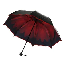 Дорожный зонтик с цветочным принтом, складной дождевик, ветрозащитный зонт, складной, анти-УФ, Защита от Солнца/дождя, легкий зонтик