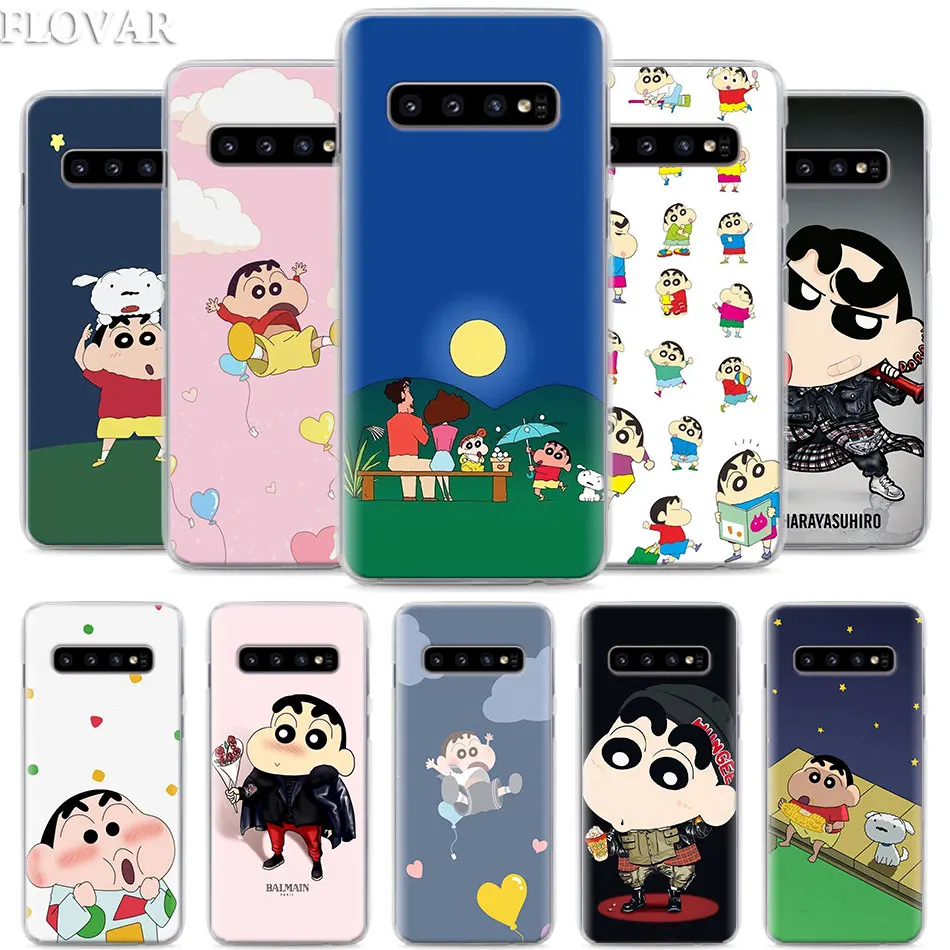 

Crayon Shin Chan Phone Case for Samsung Galaxy S10e S10 Plus S7 S8 S9 Plus Note 8 9 M10 M20 M30 Hard Case Coque