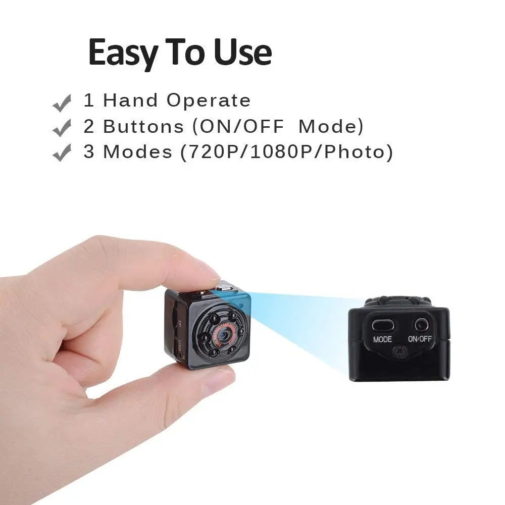 SQ9 полный HD1080P Mini DV DVR Камера для мини видеокамер с Ночное видение и обнаружения