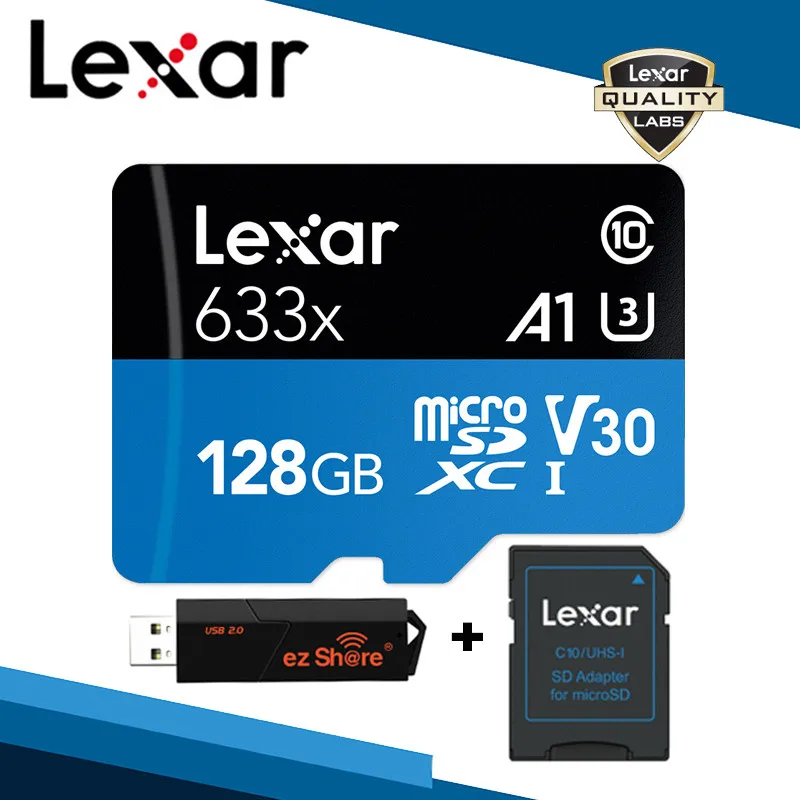 Lexar Micro SD 128 Гб 64 ГБ 32 ГБ оперативной памяти, 16 Гб встроенной памяти, 95 МБ/с. TF высокого Скорость флеш-карты памяти Micro SD карта C10 Оригинальная карта памяти для Gopro Камера - Capacity: 128GB