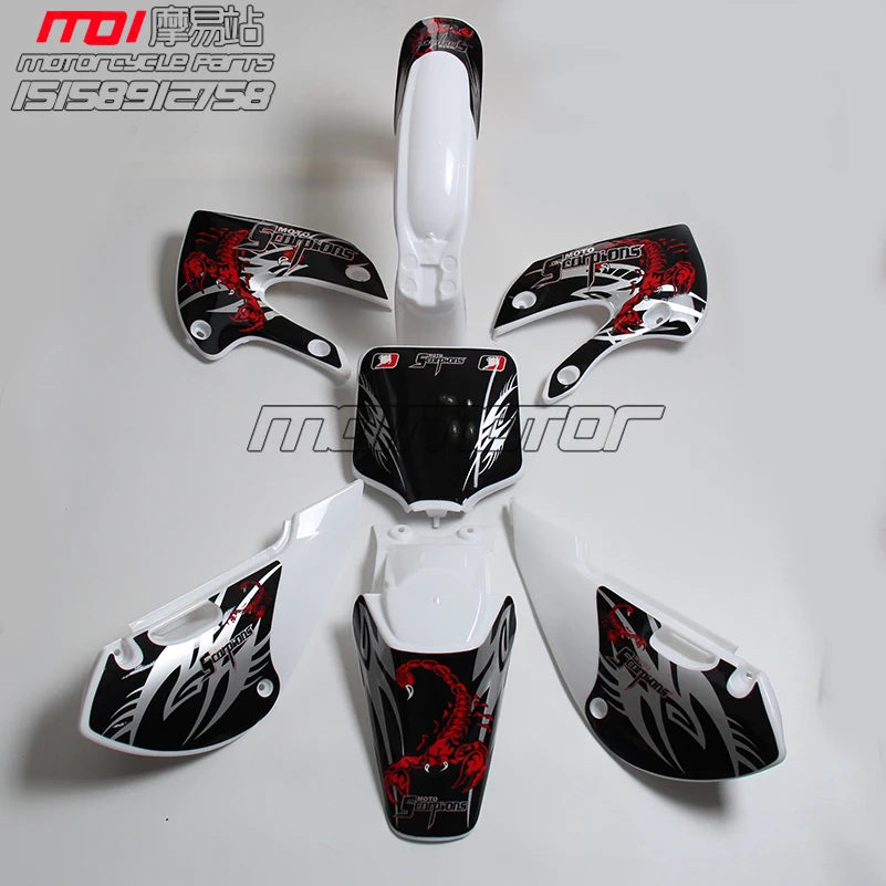 Dirt Pit Bike parts 3m graphics Decals Sticker Kit + KLX110 Plastic kit