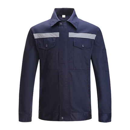 Navy Shirt Hi Vis, длинный рукав, поли хлопок, светильник, вес, светоотражающий, защитная Рабочая куртка, рабочая одежда, рубашка - Цвет: Navy Shirt