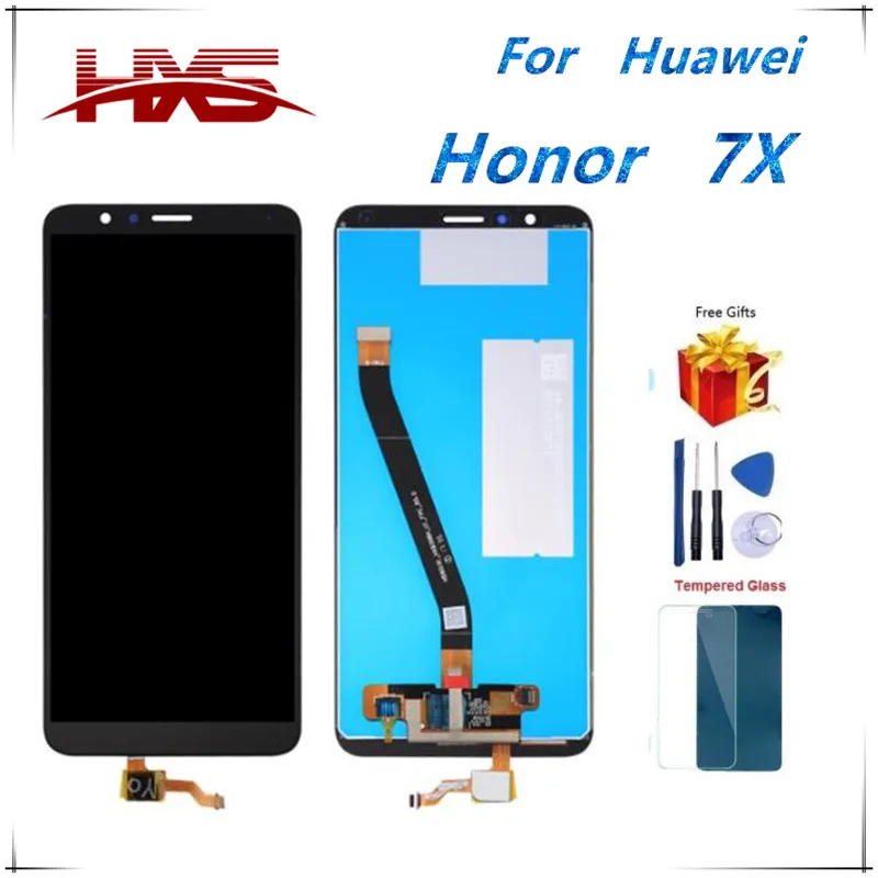 

High quality 100% tested For Huawei Honor 7X Lcd 5.93 inch Touch Screen Digitizer Assembly 2160*1080 BND-L21 Frame with