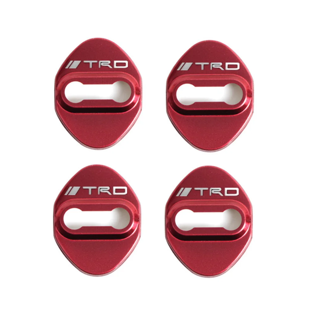 

4pcs Car Door Lock Covers Decoration Cover Emblems For TRD toyo.ta corolla rav4 auris prius camry Prado Accessories Car-Styling