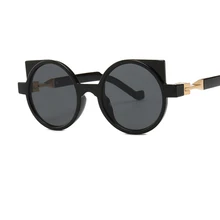 Винтажные Солнцезащитные очки женские кошачий глаз ретро круглые женские очки новые модные Шикарные очки солнцезащитные женские очки оculos металлические