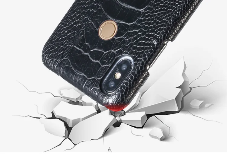 Case do Telefone para Xiao Case para o Vermelho pé de Avestruz Genuíno Pele a1 a2 Lite Max 2 X2s Nota 5 4 4x5 5a Mais Capa mi 6 8 13 telefone para xiao mi 6 8 a1