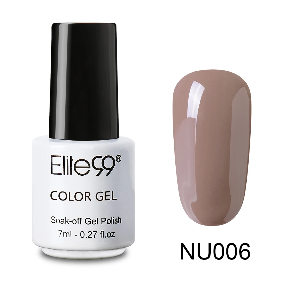 Elite99 Гель-лак для ногтей 7 мл Гибридный гвоздь полуперманентные гель-лаки Soak Off Top телесный цвет Гель-лак для ногтей Vernis - Цвет: NU006