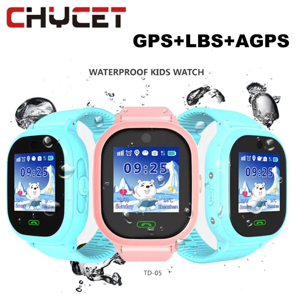 

Chycet Waterproof DS05 Kids Smart Watch GPS Smart Baby Smartwatch SOS Call Location Device Tracker Kids Safe Anti-Lost Monitor
