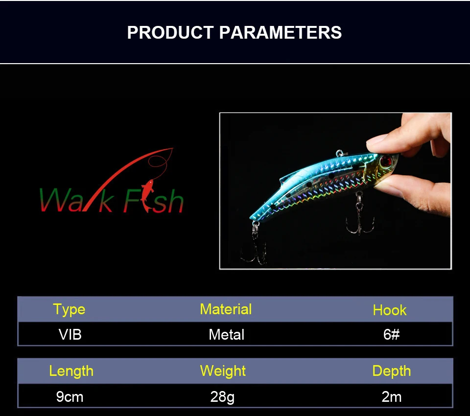 WALK FISH 1 шт. железная пластина металлическая VIB приманка 9 см 28 г Тонущая морская рыболовная приманка отражающая тело высокое качество рыболовные снасти