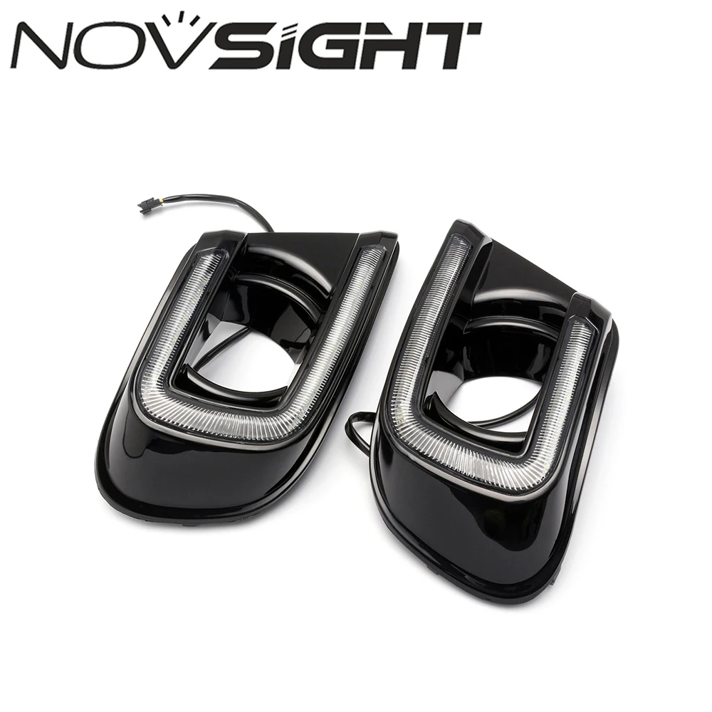 

NOVSIGHT 2X White+Yellow Turn Signal Auto Car LED Daytime Running Lights DRL For DODGE JCUV 2014 2015 2016 D35