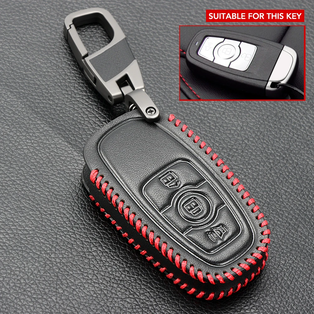 

Leather For Great Wall Haval H6 C50 Hoist Car Key Cover Case Keychain Accessories 3 Button Ucarkey Smart Store
