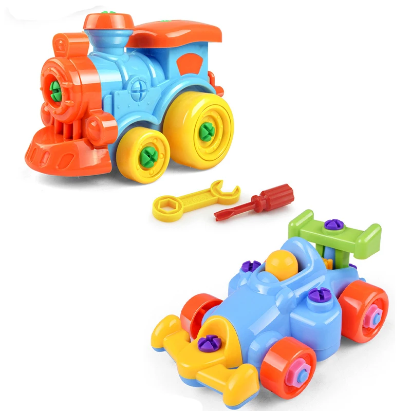 DIY assembly City Train Racer Building blocks toy early childhood
