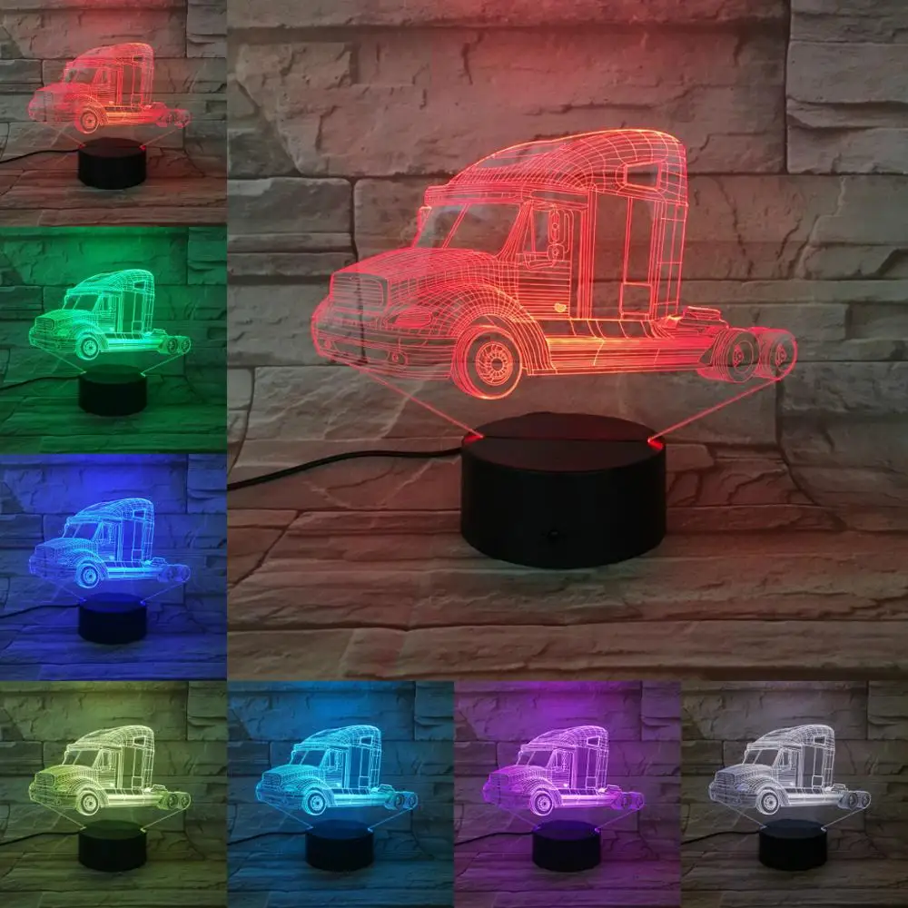 Новинка светодиодный ночсветильник Luminaria 3D лампа для грузовика настольная