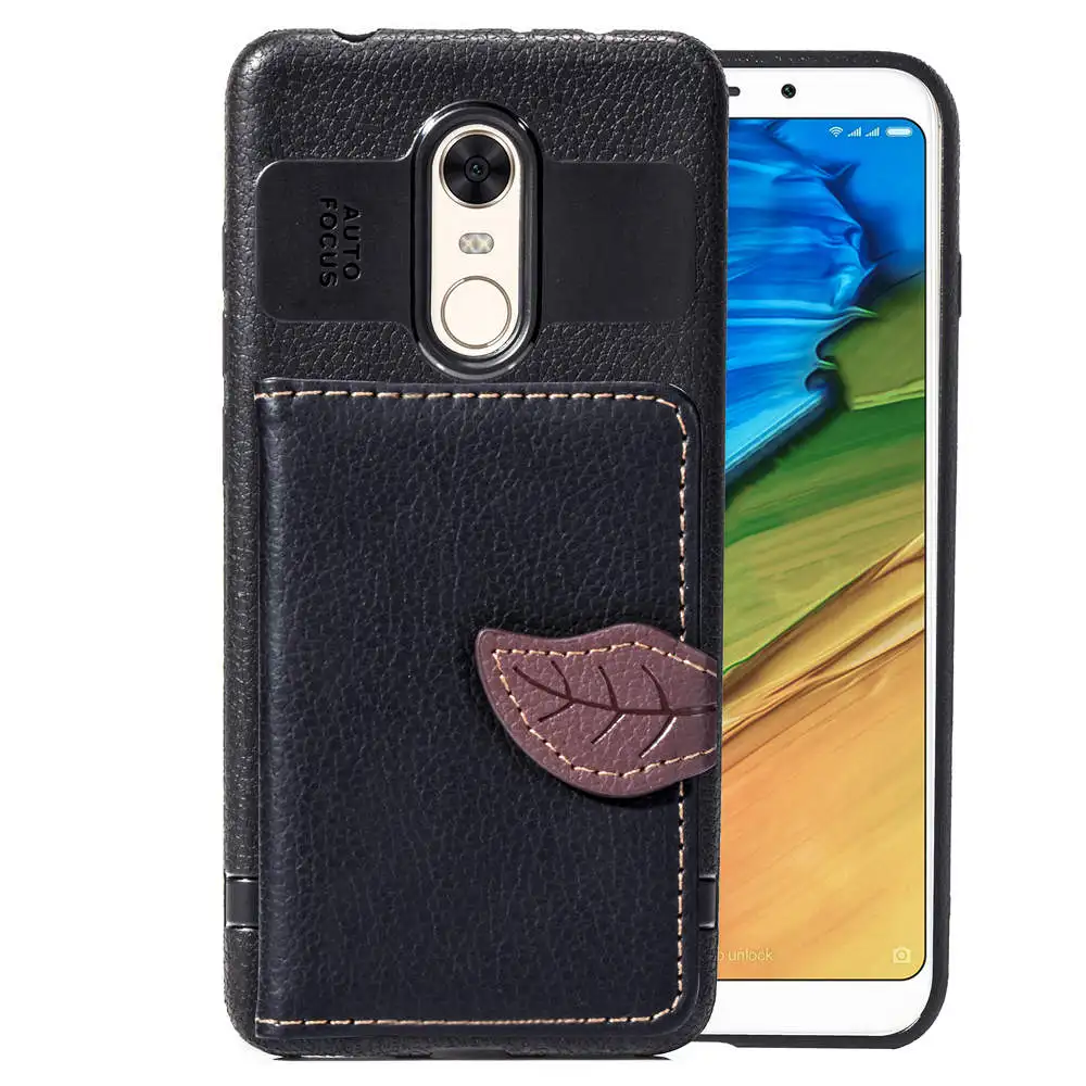 PU Leather Credit Card Slot Wallet Bag Phone Case For Xiaomi Redmi 5 Plus 4X 6A NOTE 4 5A Prime 6 7 Pro Mi A2 Lite Pocophone F1