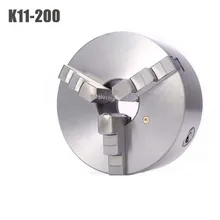 3 кулачковый патрон 200 мм K11-200 патрон для токарного станка с ручным управлением 3-кулачковый Самоцентрирующийся патрон из отверденной стали