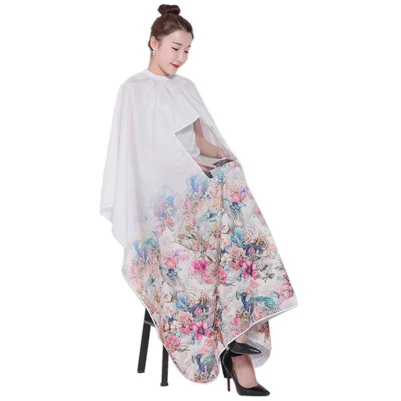 

4 Colors To Choose, Big Size Hair Wrap,flower Pattern Hairdressing Cape for Adult, Hair Cutting Cape for Professional Salon Cape