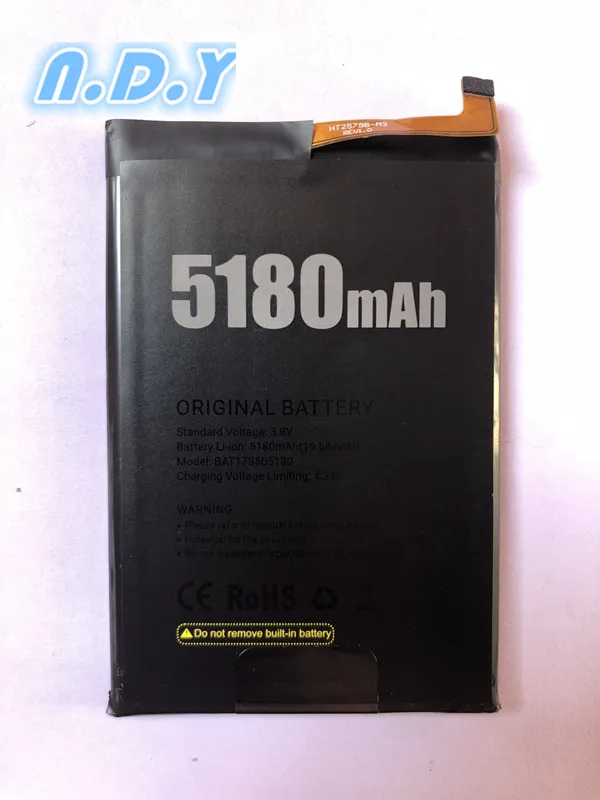 100% оригинальный новый Doogee S50 BAT17S505180 Батарея 5180 mAh Для s50 мобильный