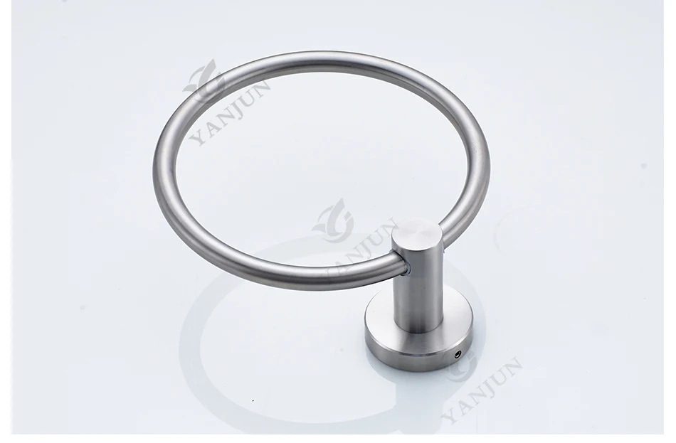Кольцо для полотенец настенное из матовой нержавеющей стали серебряное кольцо для полотенец Держатель для полотенец аксессуары для ванной комнаты для домашнего YANJUN-7553