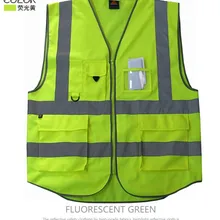 Высокое качество multi-карман Видимый жилет светоотражающий жилет безопасности Велосипеды трафика жилет