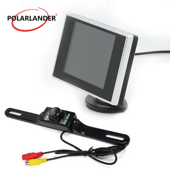 

Car Monitor Backup Reverse Monitor Car DVD Screen long lisence platee 3.5 inch TFT LCD Auto TV Car rear view camera monitor